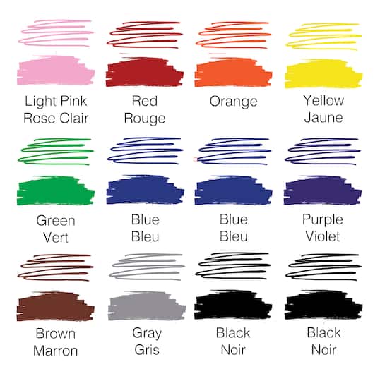 Tulip® Ultimate Fabric Markers Rainbow, 24 Pack